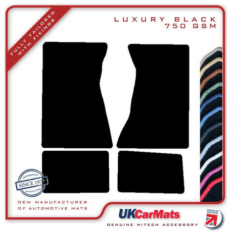 Toyota Celica 1975-1975 Black Luxury Velour Tailored Car Mats HITECH