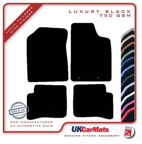 Toyota Yaris 5dr 1999-2005 Black Luxury Velour Tailored Car Mats HITECH