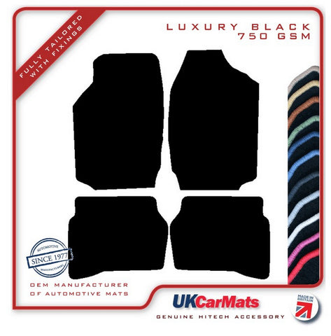 Toyota Corolla 3dr 1990-1993 Black Luxury Velour Tailored Car Mats HITECH