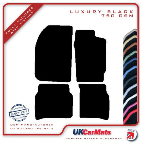 Toyota Celica GT4 4WD (Flip Up Lights) 1985-1994 Black Luxury Velour Tailored Car Mats HITECH