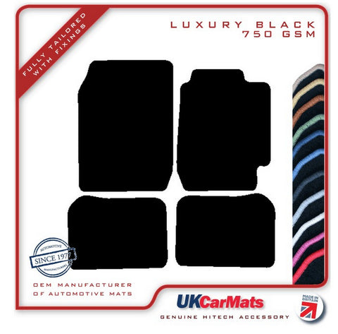 Toyota Corolla 5dr Liftback 1992-1997 Black Luxury Velour Tailored Car Mats HITECH