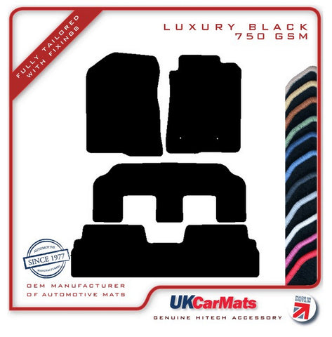 Toyota Verso (MPV) 2009-2013 Black Luxury Velour Tailored Car Mats HITECH