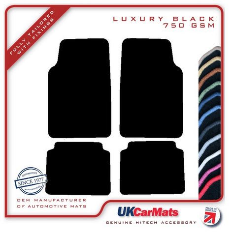 Toyota Starlet 1990-1996 Black Luxury Velour Tailored Car Mats HITECH