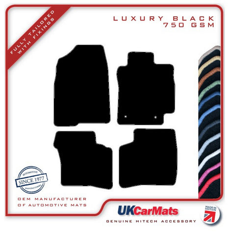 Toyota Prius 2000-2004 Black Luxury Velour Tailored Car Mats HITECH