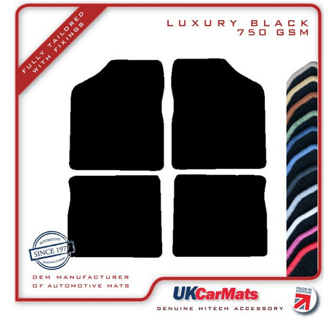 Triumph Dolomite 1972-1980 Black Luxury Velour Tailored Car Mats HITECH