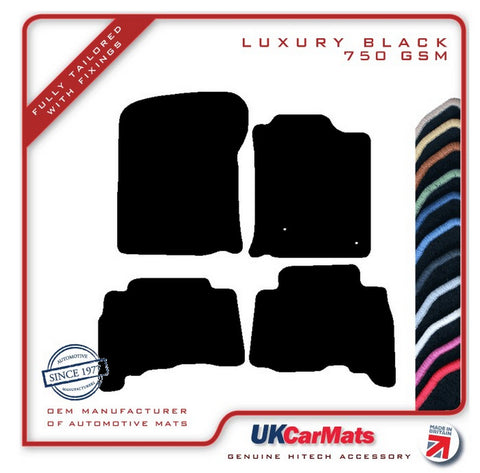 Toyota Landcruiser LC3 2010 onwards Black Luxury Velour Tailored Car Mats HITECH