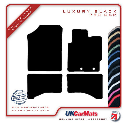 Toyota Yaris Hybrid 2011-2019 Black Luxury Velour Tailored Car Mats HITECH