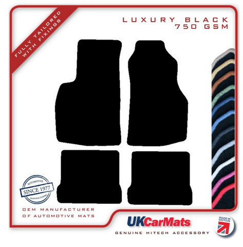 Volkswagen VW  Golf Mk1 Cabriolet 1975-1993 Black Luxury Velour Tailored Car Mats HITECH