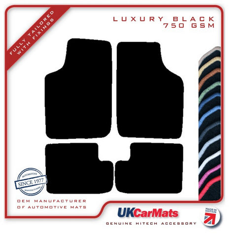 Vauxhall Nova 1983-1993 Black Luxury Velour Tailored Car Mats HITECH