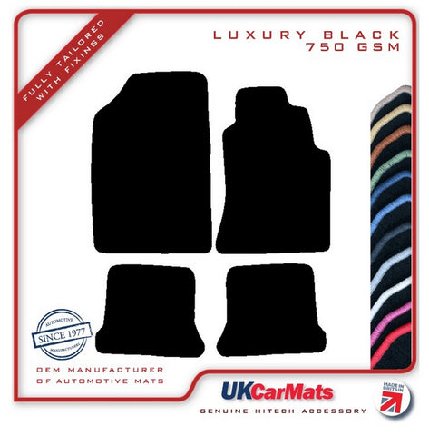 VW Corrado 1988-1995 Black Luxury Velour Tailored Car Mats HITECH