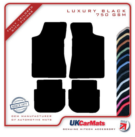 Volvo 480+ES 1987-1995 Black Luxury Velour Tailored Car Mats HITECH