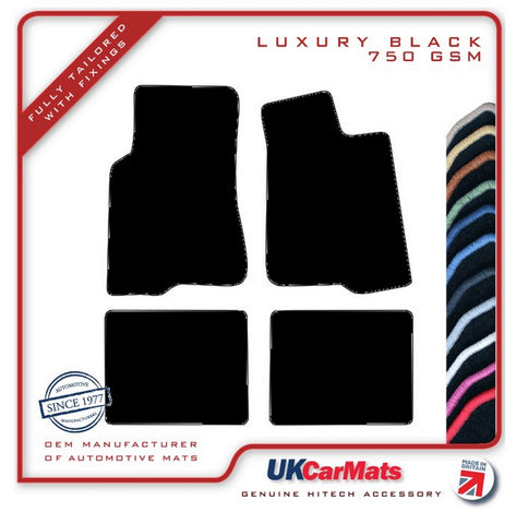 Volvo 200 1982-1993 Black Luxury Velour Tailored Car Mats HITECH