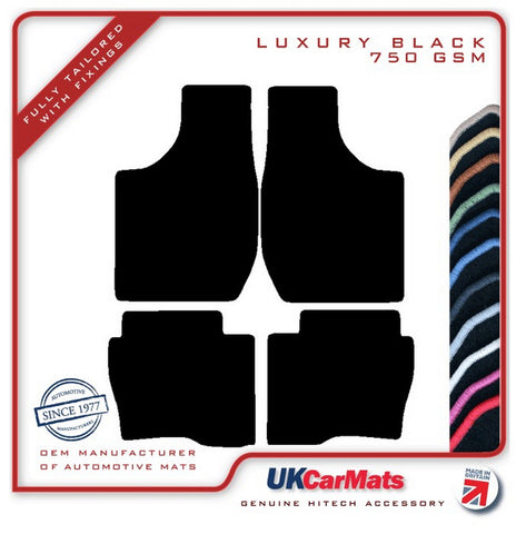 Volvo 300  Man 1987-1991 Black Luxury Velour Tailored Car Mats HITECH