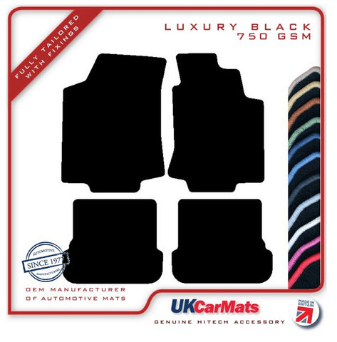 Volkswagen VW  Golf Mk4 Cabriolet 1997-2004 Black Luxury Velour Tailored Car Mats HITECH