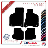 VW Lupo (Oval Fixings) 1998-2005 Black Luxury Velour Tailored Car Mats HITECH