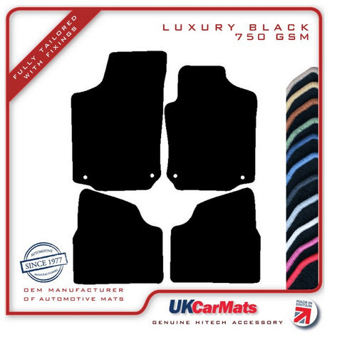 Vauxhall Corsa 2000-2006 Black Luxury Velour Tailored Car Mats HITECH