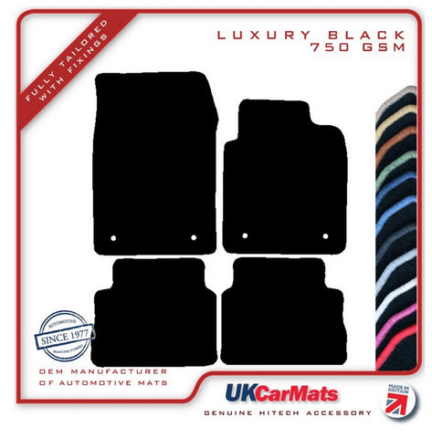 Vauxhall Vectra 2002-2008 Black Luxury Velour Tailored Car Mats HITECH