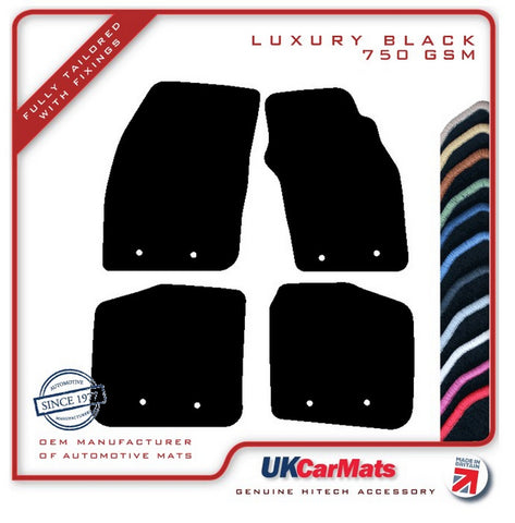 Volvo S40 & V40 2000-2003 Black Luxury Velour Tailored Car Mats HITECH