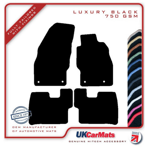 Vauxhall Corsa 2006-2014 Black Luxury Velour Tailored Car Mats HITECH