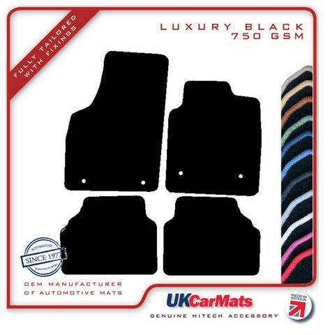 Vauxhall Meriva 2003-2010 Black Luxury Velour Tailored Car Mats HITECH