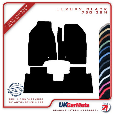 Vauxhall Antara 2006-2015 Black Luxury Velour Tailored Car Mats HITECH