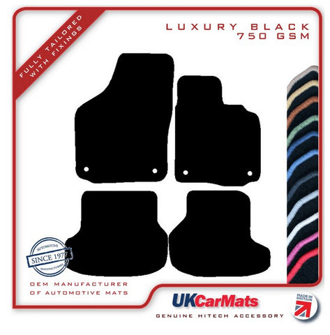 Volkswagen VW  Golf Mk6 Cabriolet 2011 onwards Black Luxury Velour Tailored Car Mats HITECH