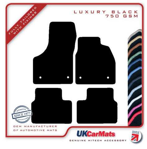 Vauxhall Meriva 2010-2017 Black Luxury Velour Tailored Car Mats HITECH