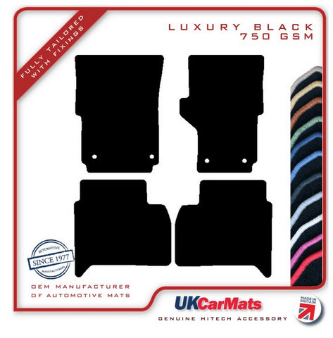 VW Amarok 2011 onwards Black Luxury Velour Tailored Car Mats HITECH