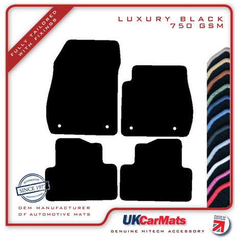 Vauxhall Zafira C Tourer 2011 onwards Black Luxury Velour Tailored Car Mats HITECH