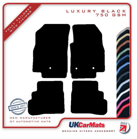 Vauxhall Viva 2015 onwards Black Luxury Velour Tailored Car Mats HITECH