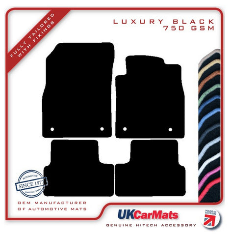 Vauxhall Cascada 2013 onwards Black Luxury Velour Tailored Car Mats HITECH