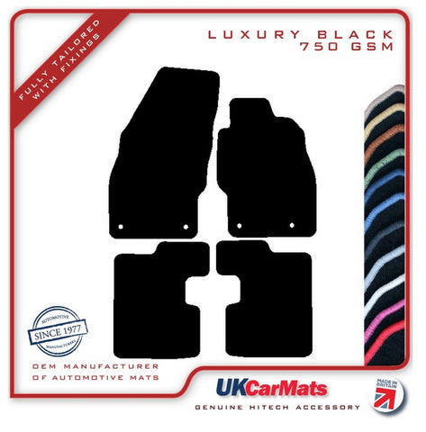 Vauxhall Corsa 2014-2019 Black Luxury Velour Tailored Car Mats HITECH