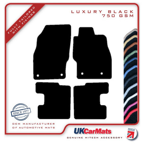 Vauxhall Adam 2013 onwards Black Luxury Velour Tailored Car Mats HITECH