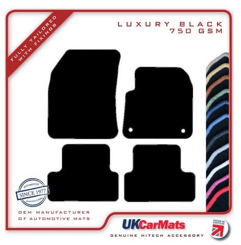 Vauxhall Grandland X 2017 onwards Black Luxury Velour Tailored Car Mats HITECH