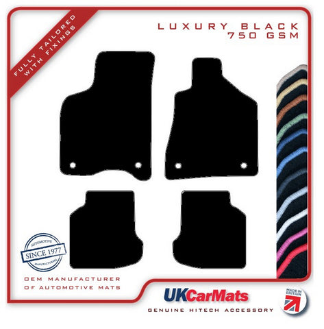 VW Lupo Automatic 1998-2005 Black Luxury Velour Tailored Car Mats HITECH