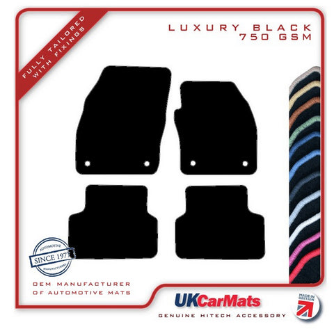 VW T-Cross 2019 onwards Black Luxury Velour Tailored Car Mats HITECH