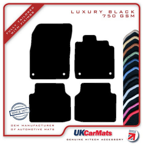 VW ID.5 2021 onwards Black Luxury Velour Tailored Car Mats HITECH