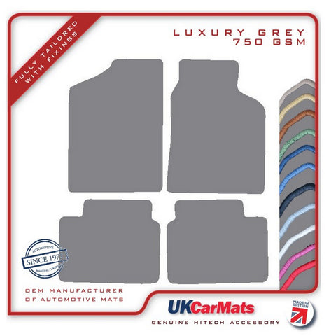 Mazda 626 1987-1992 Grey Luxury Velour Tailored Car Mats HITECH