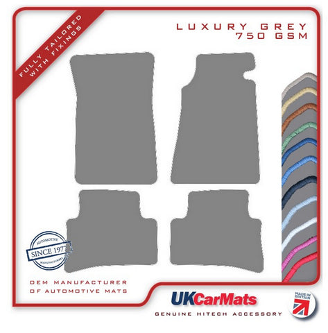 Mercedes C Class (W202) C 36 AMG 1995-1997 Grey Luxury Velour Tailored Car Mats HITECH