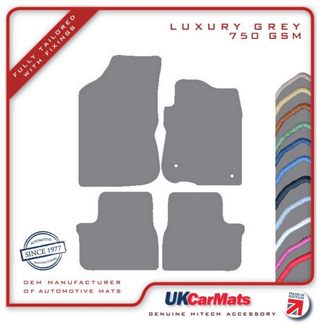 Peugeot 208 2012-2019 Grey Luxury Velour Tailored Car Mats HITECH