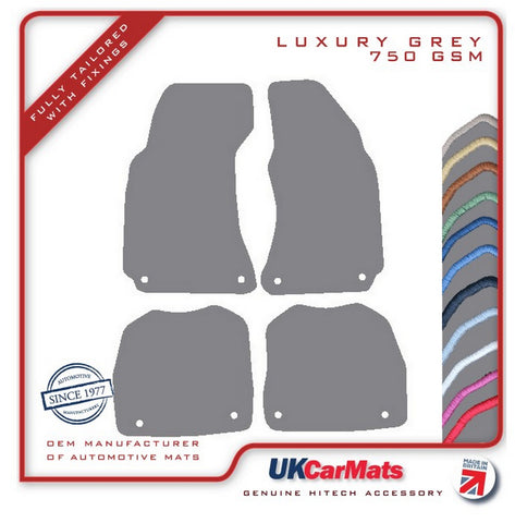 Skoda Superb 2001-2008 Grey Luxury Velour Tailored Car Mats HITECH