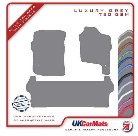 Ssangyong Rodius 2005 onwards Grey Luxury Velour Tailored Car Mats HITECH