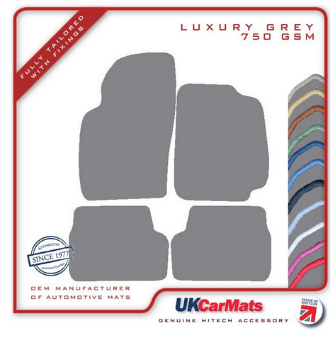 Toyota Starlet 1996-1999 Grey Luxury Velour Tailored Car Mats HITECH