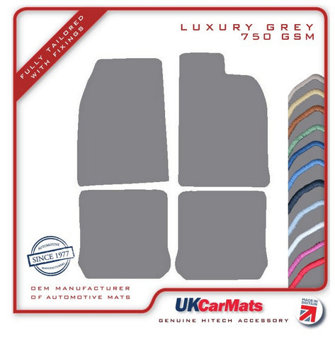 VW Beetle Classic 1950-2003 Grey Luxury Velour Tailored Car Mats HITECH