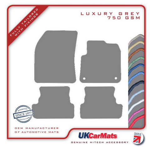 Vauxhall Grandland PHEV 2020 onwards Grey Luxury Velour Tailored Car Mats HITECH