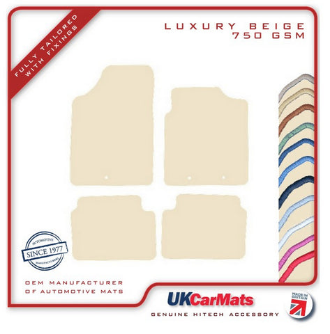 Hyundai i10 2009-2013 Beige Luxury Velour Tailored Car Mats HITECH