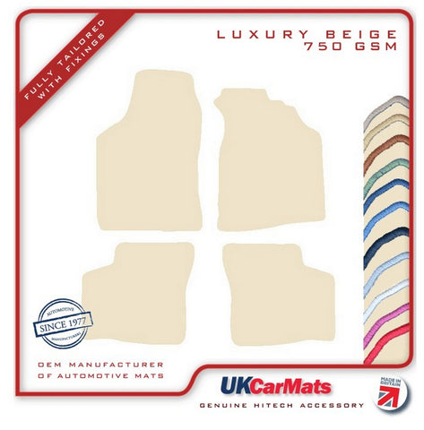 Mazda 323 1994-1998 Beige Luxury Velour Tailored Car Mats HITECH