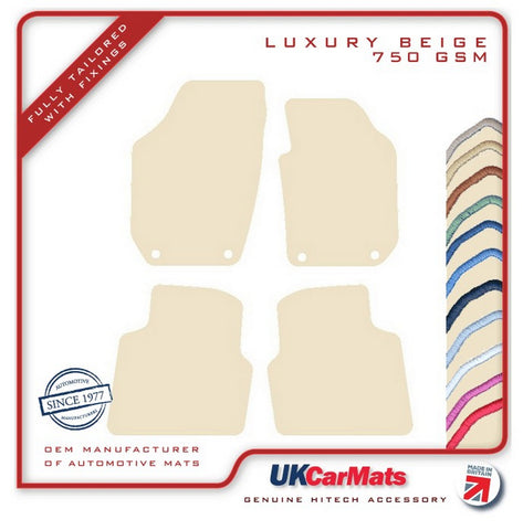 Skoda Roomster 2007-2015 Beige Luxury Velour Tailored Car Mats HITECH