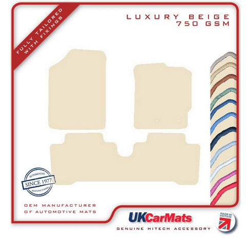 Toyota Yaris 2005-2011 Beige Luxury Velour Tailored Car Mats HITECH