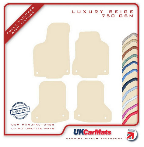 VW Polo 3 1994-2002 Beige Luxury Velour Tailored Car Mats HITECH